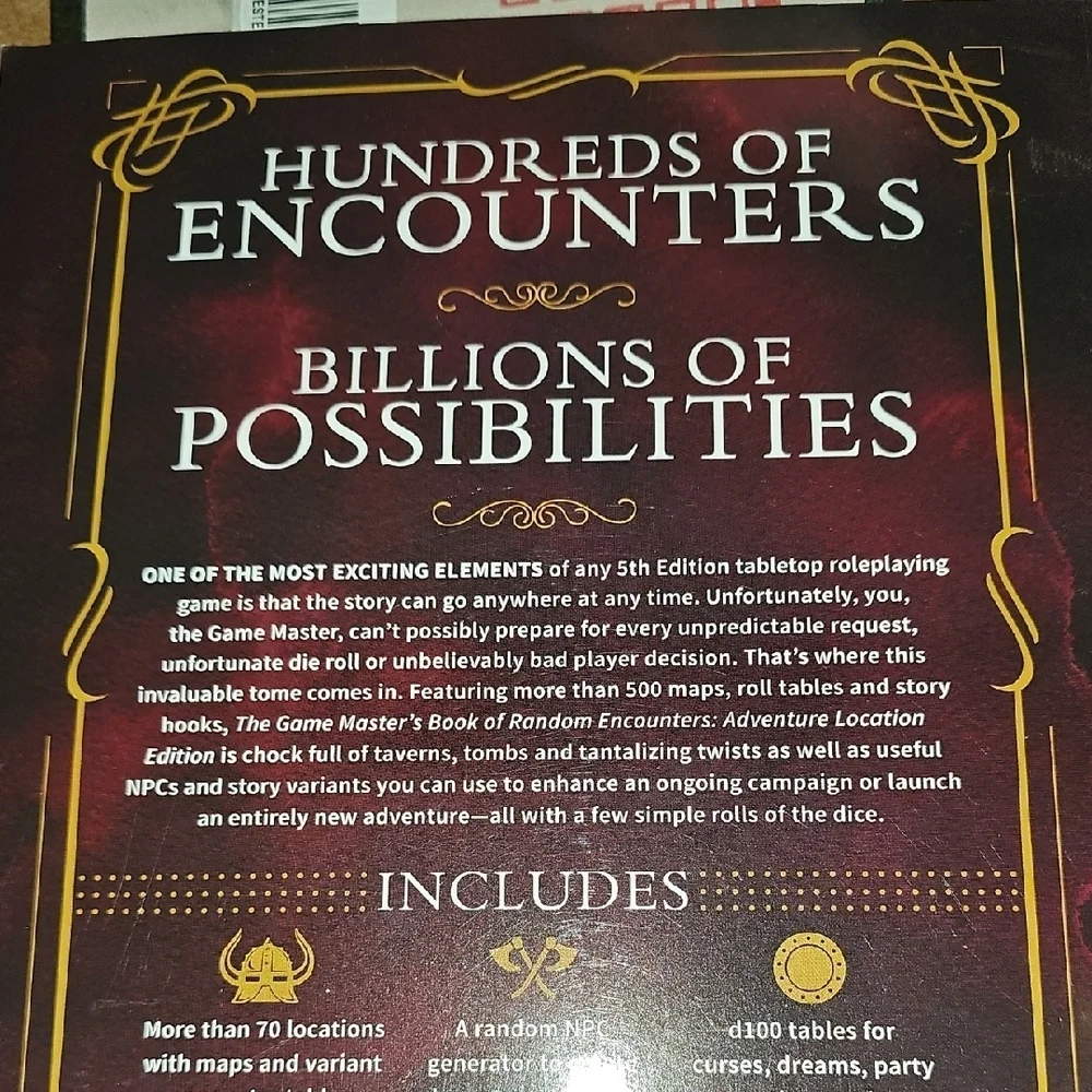 The Game Master's Book of Random Encounters - Book Only
